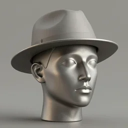 a head made out of metal, neutral palette, it is wearing a hat and a veil, there are flowers all around it, vogue cover style, greg rutkowski style