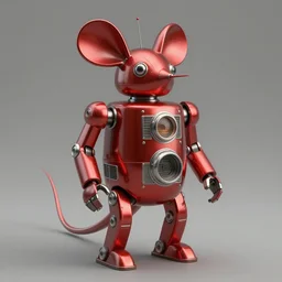adventurer ( ( ( ( ( 1 9 5 0 s retro future robot android mouse rv rocket tank robot. muted colors. ) ) ) ) ) by jean baptiste monge!!!!!!!!!!!!!!!!!!!!!!!!! chrome red