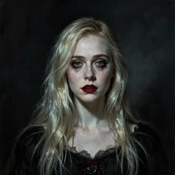 A cursed haunted horror masterpiece head and shoulders portrait of Elle Fanning by William Adolphe Bouguereau and Junji Ito