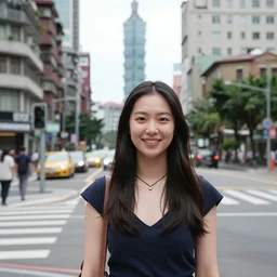 portrait, taipei, a beautiful scene, traffic lights, in the style of a taiwanese tale of two cities