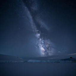 time-lapse of landscape night sky!!, Antarctica, sharp focus, intricate, super wide angle, 4K