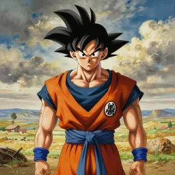 A painting of Son Goku, realism, by Jeremy Mann