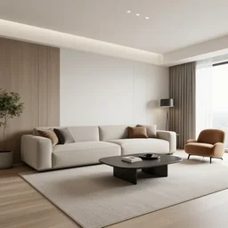 modern livingroom of an introvert dream house