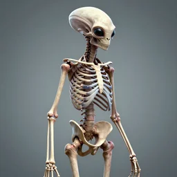 medical illustration of skeletal structure of aliens