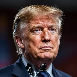 donald trump cyborg portrait hd detailed closeup