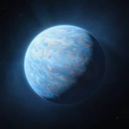 pale blue dot suspended in a sun beam detailed, 8k, mesmerizing, low saturation, high resolution