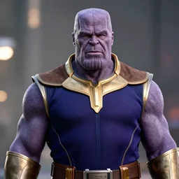portrait of thanos, clear focus, bokeh effect, high res, hasselblad, dslr, professional, cinematic