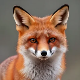 Head and shoulders portrait of an anthropomorphic fox, digital art, ArtStation