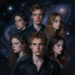 portrait, nightmare anomalies, galaxy of stars by dariusz zawadzki, kenneth blom, mental alchemy, james jean, pablo amaringo, naudline pierre, contemporary art, hyper detailed