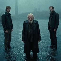 the forgotten old man, water caustics, film still from the movie directed by denis villeneuve and david cronenberg with art direction by h. r. giger and bernie wrightson