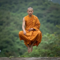 buddhist monk levitating