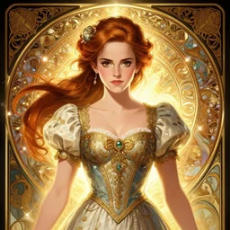 symmetry!!!!!! beautiful emma watson anime summer princess close portrait, wearing ornate clothing, ultra detailed, elegant, intricate, anime, dynamic lighting, dnd, glowing lights, digital art, digital painting, artstation, wlop, sharp focus, illustration, art by artgerm and greg rutkowski and alphonse mucha, 8 k