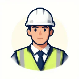 architect engineer portrait logo, illustration, portrait