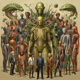 each of us is part of the larger organism of human society, extremely detailed, sharp focus digital illustration, by artstation, deviantart, artfol, artslant artbox, cgsociety, gfxartist, artful, zatista, artpal, instagram, blendernation, frank stella, beeple, giger, kopera, zawadzki,