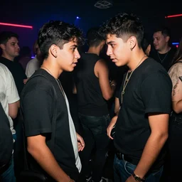 two Mexican boys getting into a night club in Berlin