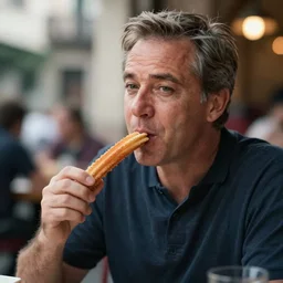 5 5 mm photo owen wilson eating a churro in mexico city. dof. bokeh. by artgerm and greg rutkowski. highly detailed 8 k. intricate. lifelike. realistic sony a 7 r iv. soft light. cinematic processing