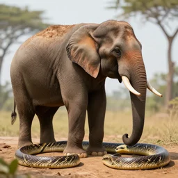 mix between elephant and snake