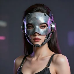 sexy beautiful woman head made of mech mask rendered in unreal engine, cyberpunk, rave, scifi, painted by amor zand | alfred kubin