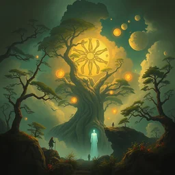 cloud forest magical glyph enso by andreas rocha and peter mohrbacher and james jean