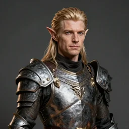 portrait of an elf wearing armour, male, cinematic lighting, fantasy, highly detailed, lifelike, photorealistic, digital painting, artstation, illustration, concept art, sharp focus, art by john collier and albert aublet and krenz cushart