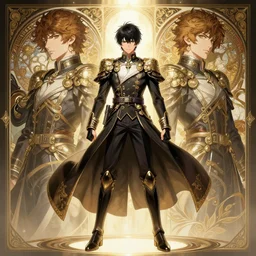 symmetry!!!!!! beautiful anime soldier full body portrait, sci - fi, wearing ornate clothing, ultra detailed, elegant, intricate, anime, dynamic lighting, digital art, digital painting, artstation, wlop, sharp focus, illustration, art by artgerm and greg rutkowski and alphonse mucha, 8 k