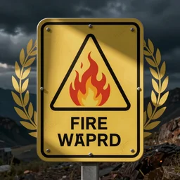 fire warning label