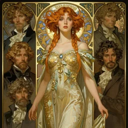 realistic interpretation of the spirit of my ancestors by gerald moira, frederic leighton, amano, greg hildebrandt, and mark brooks, female, feminine, art nouveau, victorian, neo - gothic, gothic, character concept design