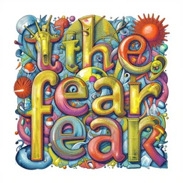 ( ( ( ( the fear ) ) ) ) by mœbius!!!!!!!!!!!!!!!!!!!!!!!!!!!, overdetailed art, colorful, artistic record jacket design