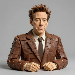 sculpture of robert downey jr made of brownies pieces - n 4