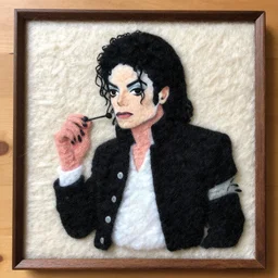 michael jackson needle felted, needle felting art