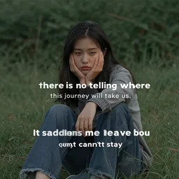 There is no telling where this journey will take us. It saddens me to leave but I cannot stay
