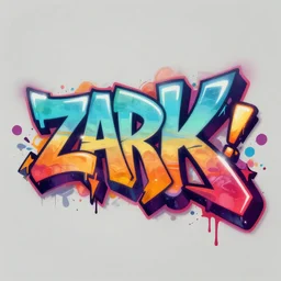 ' zark '!!!! 3 d graffiti, arrows, paint drips, extreme wide angle, gradients, full mural, octane render 3 d, 4 k, highly defailed