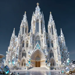 a chatedral made of crystal gems, fantasy art