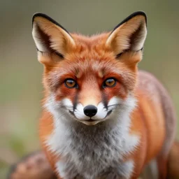 portrait of the cutest red fox ever, fluffy, photorealistic, soft lighting, unreal engine