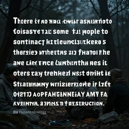 there is no one answer to this question. some people may feel that there is no point in continuing to live if the world has ended, while others may feel that it is still important to find meaning and purpose in life, even in the midst of destruction.