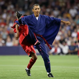 Movie still of Barack Obama in Shaolin Soccer