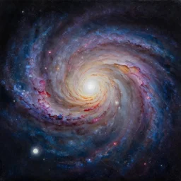trending on artstation, a spiral galaxy, oil on canvas, matte painting