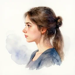 profile picture, software developer girl, watercolor painting, 4 k, detailed