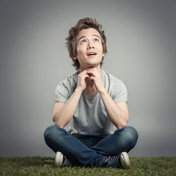man dreaming on better life