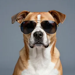 a dog wearing aviator sunglasses by greg rutkowski, digital art, ultra realistic, ultra detailed, photorealistic, 4k, character concept