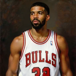 drake wearing a chicago bulls jersey by botticelli, brown skin, classical painting, digital painting, romantic, vivid color, oil painting