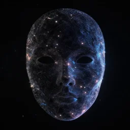 a face made out of spacetime