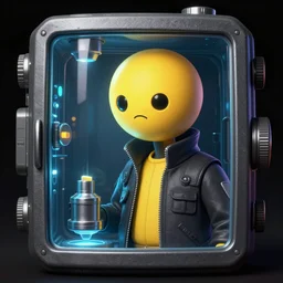 aphex twin as a vault boy from fallout, pipboy art, highly detailed
