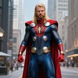 thor in the spiderman suit