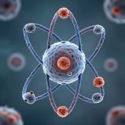photograph of an atom, detailed, 4k, HDR