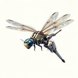 robotic cyber dragonfly, nuclear powered, detailed, futuristic, cory loftis, james gilleard, atey ghailan, makoto shinkai, goro fujita, studio ghibli, rim light, exquisite lighting, clear focus, very coherent, plain background