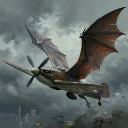 dragon, huge wings, bad weather ， spitfire ， photography, hyperrealistic, by beeple, greg rutkowski, caspar david friedrich, smooth, illustration, elegant, artstation, digital painting.