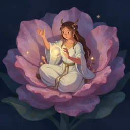 a beautiful artwork of a flower druid performing magic, by Brooke Shaden, featured on artstation