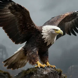 storm eagle, by cedric peyravernay, highly detailed, excellent composition, cinematic concept art, dramatic lighting, trending on artstation