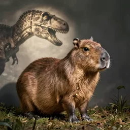Dinosaur as capybara